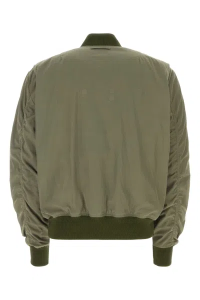 1989 Studio Army Green Polyester Bomber Jacket In Greymint
