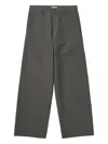 1989 Studio Curved Flared Pants Dark Grey In Grey