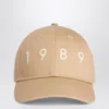 1989 Studio Solid Color Cap With Embroidered Logo In Neutral