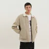 1989 Studio Padded Canvas Jacket Shearling Collar In Gray