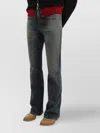 1989 Studio Belt Loops Aged Denim Trousers In Gray