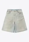 1989 Studio Bermuda Washed Denim Shorts In White