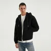 1989 Studio Denim Full-zip Hoodie In Black