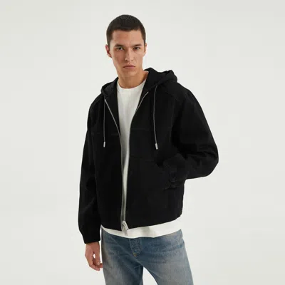 1989 Studio Black Denim Zip Hoodie