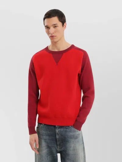 1989 Studio Block Crew Neck Sweater In Red