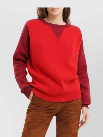 1989 Studio Block Crew Neck Sweater In Red