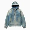 1989 Studio Washed Denim Zip-up Jacket In Blue