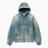 1989 Studio Washed Denim Zip-up Jacket In Blue