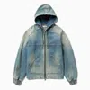 1989 Studio Washed Denim Zip-up Jacket In Blue