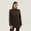 1989 Studio Brown Double-breasted Striped Blazer In Brown
