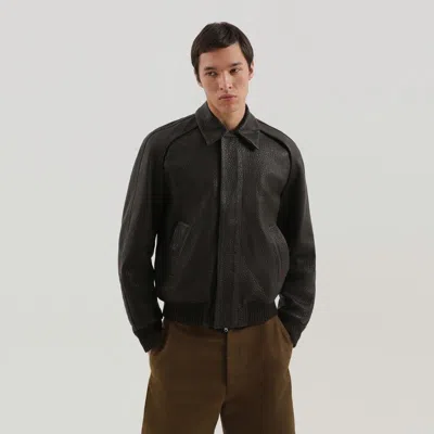 1989 Studio Brown Leather Jacket In Black