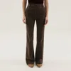 1989 Studio Brown Striped Flared Pants In Brown