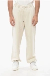 1989 Studio Brushed Cotton Sweatpants With Cuffs And Embroidered Logo In Neutral