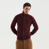 1989 Studio High Collar Ribbed Texture Turtleneck Sweater In Burgundy