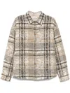 1989 Studio Jacquard Check Overshirt In Brown