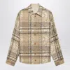 1989 Studio Jacquard Check Overshirt In Beige