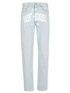 1989 Studio Straight Leg Saint Honore Jeans With Frontal Print 22cm In Blue