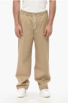 1989 Studio Cotton Blend Pants With Elastic Waistband In Brown