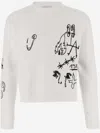 1989 Studio Scribble Knitted Sweater In White