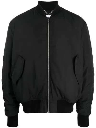 1989 Studio Men Nylon Bomber Jacket In Black