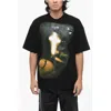1989 Studio Cotton Crew-neck T-shirt With Maxi Print On The Front In Black