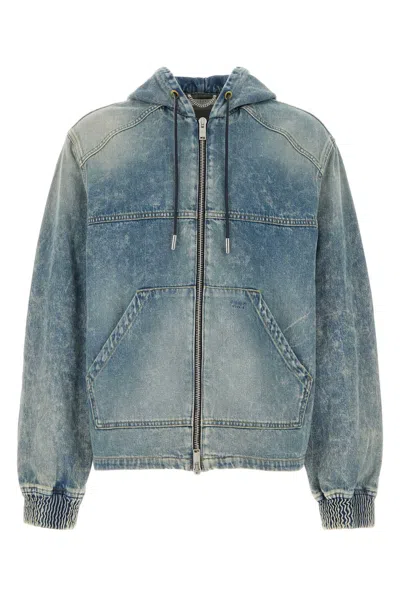 1989 Studio Cotton Denim Hooded Jacket In Blue