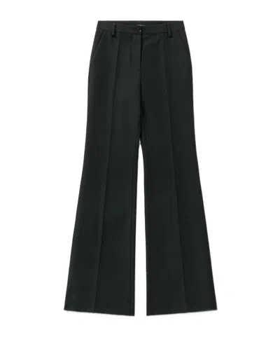 1989 Studio Cotton Flared Trousers In Green