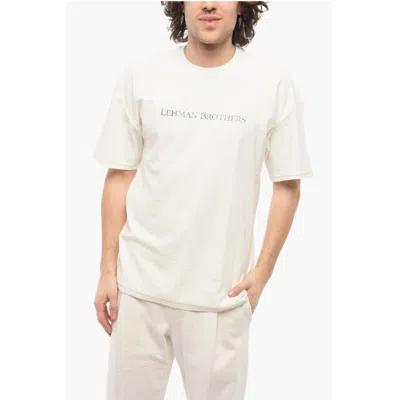 1989 Studio Cotton Lehman Brothers Crew-neck T-shirt With Back Print