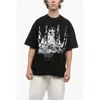 1989 Studio Cotton Notre Dam Crew-neck T-shirt With Contrast Print