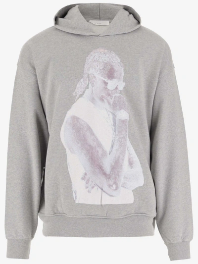 1989 Studio Cotton Sweatshirt With Print In Grey