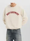 1989 Studio Crew Neck Embroidered Text Long Sleeves In Neutral