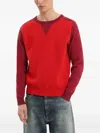 1989 Studio Color Block Crew Neck Sweater In Red