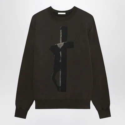 1989 STUDIO 1989 STUDIO  CREWNECK CROSS DARK BROWN