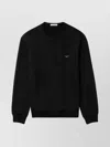 1989 Studio Crewneck Sweatshirt Ribbed Cuffs And Hem In Black
