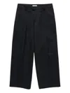 1989 Studio Pleated Chino Trousers With Back Pockets In Blue