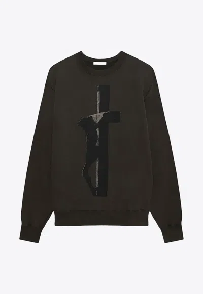 1989 STUDIO CROSS AND AMEN PRINT SWEATSHIRT