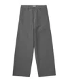 1989 Studio Curved Flared Pants Dark Grey In Grey