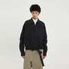 1989 Studio Dark Blue Short Trench Jacket In Blue