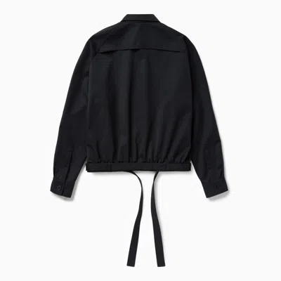 1989 Studio Dark Blue Short Trench Jacket In Black