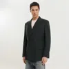 1989 Studio Double Breasted Blazer Featuring Button Detailing In Black