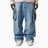 1989 Studio Acid Wash Effect Baggy Fit Cargo Jeans 25cm