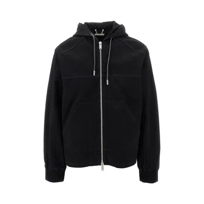 1989 Studio Denim Full-zip Hoodie In Black