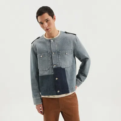 1989 Studio Denim Jacket Featuring Patches And Block Design In Blue ...