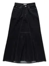 1989 Studio Flared Maxi Denim Skirt In Blue