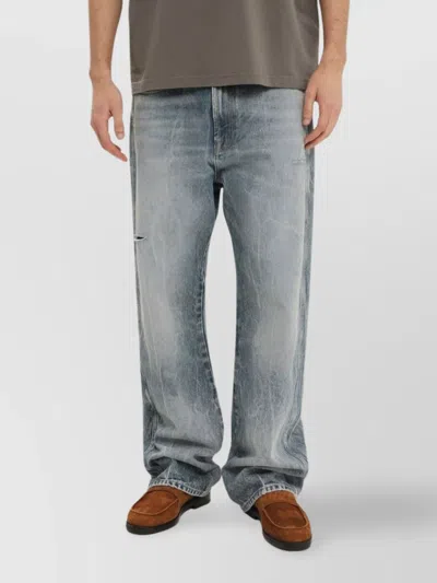1989 STUDIO DENIM TROUSERS WITH DISTRESSED DETAIL AND FADED WASH