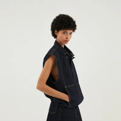 1989 Studio Denim Vest Dark Blue