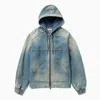 1989 Studio Washed Denim Zip-up Jacket In Blue