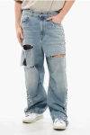 1989 Studio Distressed Jeans Embellished With Jewels 27cm