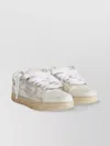 1989 Studio Lived-in Leather Skate Dirty Mid-top Sneakers In White
