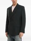 1989 Studio Double Breasted Blazer Featuring Button Detailing In Black
